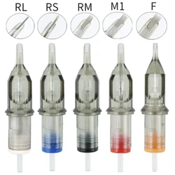 10 Stück Tattoo Permanent Make-up Patronennadeln Spitze Mikropigmentierung MTS Eyeliner Maschinen-Kit Augenbrauen Microblading