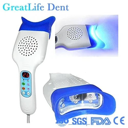 GreatLife Dent 10 Đèn LED 3 Màu Nha Khoa Cầm Tay Loại Portabl Làm Trắng Răng Tăng Tốc Mini Nha Khoa Làm Trắng Răng Ánh Sáng Đèn