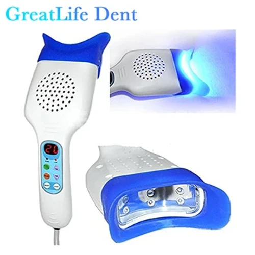 GreatLife Dent 10 LED 3 värvi hambaravi käeshoitav tüüp kaasaskantav hammaste valgendamise kiirendi mini hammaste valgendamise valguslamp