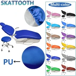 Cadair Deintyddol Gorchudd Uned PU Lledr 4pcs/set Sedd Ddeintyddol Amddiffynnydd Amddiffynnol Dal Dŵr Elastig Deintydd Equipme Deintyddiaeth Lab
