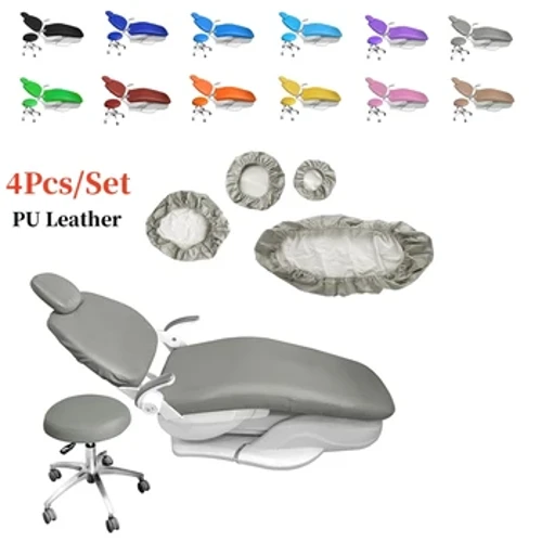 4Pcs/Set zobozdravniški stol prevleka enota PU usnje elastična nepremočljiva zaščitna torbica sedež prevleka stola Zobozdravstveni laboratorij Zobozdravstvena oprema