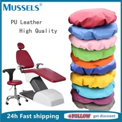 4Pcs/Set Dental Chair Seat Cover Unit PU Leather Elastic Waterproof Protective Case for Dentist Lab Equipment Protector Sleeves