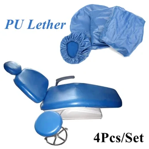 1 Set Dental Chair Cover PU Leather Waterproof Protective Case Dustproof Cover Headrest Backrest Cushion Cover