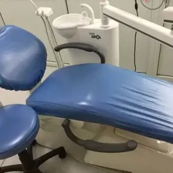 Capa protetora para cadeira de unidade dentária, capa protetora à prova d'água pu, encosto de cabeça, azul escuro, 1 conjunto