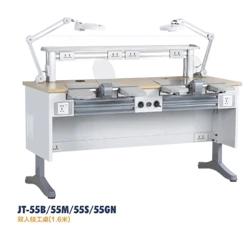 Tandtechnicus bureau dubbele stoelen werkbank tandarts 1,6 m werkstation tandheelkunde technicus tafel ziekenhuisconsole