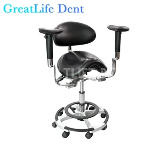I-GreatLife Dental Pu Isikhumba I-Armrest Isihlalo Samazinyo Isihlalo Sodokotela Wamazinyo Uphakamisa Umsizi Womhlengikazi Wesibhedlela I-Swivel
