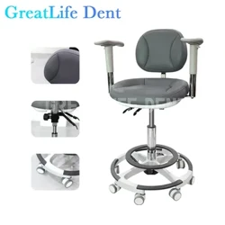 GreatLife Dent Triniaeth Gynhwysfawr Troed Moethus Pedal Uchder Addasadwy Offer Labordy Deintyddol Offeryn Cadair Deintydd