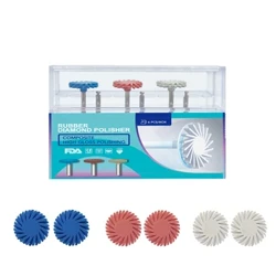 Cao Su Nha Khoa Máy Đánh Bóng Nhựa Tổng Hợp Đánh Bóng Kim Cương Hệ Thống RA Đĩa Bánh Xe 14 Mm 3 Màu Kim Cương Xoắn Ốc Bàn Chải Flex