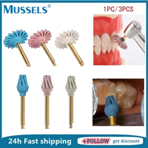 Nha Khoa Composite Đánh Bóng Bánh Xe Cao Su Kim Cương Máy Đánh Bóng Đĩa Bộ Flex Bàn Chải Xoắn Ốc Burs Hoàn Thiện Veneer Nha Khoa Dụng Cụ Phòng Thí Nghiệm