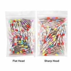 Bộ 100 Nha Khoa Prophy Bàn Chải Đánh Bóng Máy Đánh Bóng Dùng Một Lần Loại Chốt Màu Hỗn Hợp Dùng Để Loại Bỏ Vết Bẩn Và Đánh Bóng
