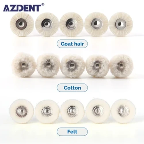 Scuab Snasú Fiaclóireachta AZDENT 5 Pcs Roth Feilte Olann Snasú Cadáis Snasú le haghaidh Uirlisí Rothlach Roth Snasaithe 2.35mm