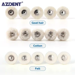 AZDENT 5 pz Spazzola per lucidatura dentale Ruota in feltro Spazzole per lucidatura in cotone di lana Lucidatrici per utensili rotanti Ruota lucidante da 2,35 mm