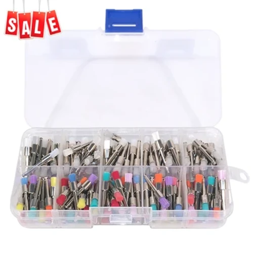 200pcs /팩 치과 용 연마 브러시 광택기 브러시 키트 /폴란드 컵 치과 치아 래치 타입 혼합 색상