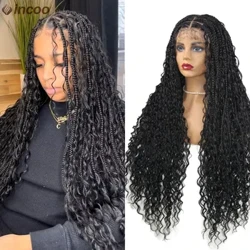 360 pitsist esikarbi punutud parukas Bohemian Goddess Locs punutud parukas beebijuuste sünteetilisest pitsist punutud parukad Naiste Ombre parukas