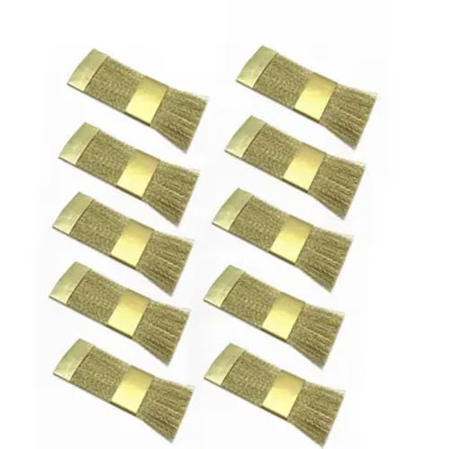 10pcs Odontologia Hortz zulagailuak Garbiketa eskuila Dentistak erabiltzeko fresak fitxategiak Stand Burn Iltze kobrezko alanbre eskuilak Hortz ekipamenduak