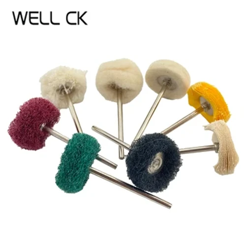 10 Stück Zahnlabor Zahnmedizin Odontologie Polierbürste Rad Rotationswerkzeuge 2,35 mm HP Schaft Wolle Ziegenbaumwolle Schwarz Buff