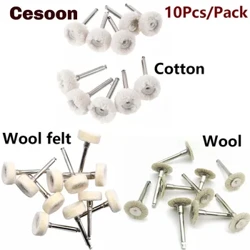 10 Cái/gói Nha Khoa Len Đánh Bóng Bông Đánh Bóng Bánh Xe Cảm Thấy Máy Đánh Bóng Bàn Chải Cho Tốc Độ Thấp Contra Góc Tay Nha Sĩ Dụng Cụ