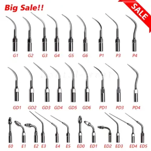 Стоматологічний ультразвуковий п’єзоскейлер Perio Tip Fit Woodpecker EMS DTE Satelec Handpiece Усі розміри
