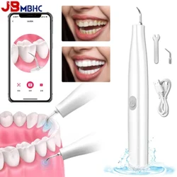 Ultrasonic Dental Scaler Visual Tartar Removal Calculus Remover Tooth Stain Cleaner LED Light Tooth Whitening Tools Oral Care