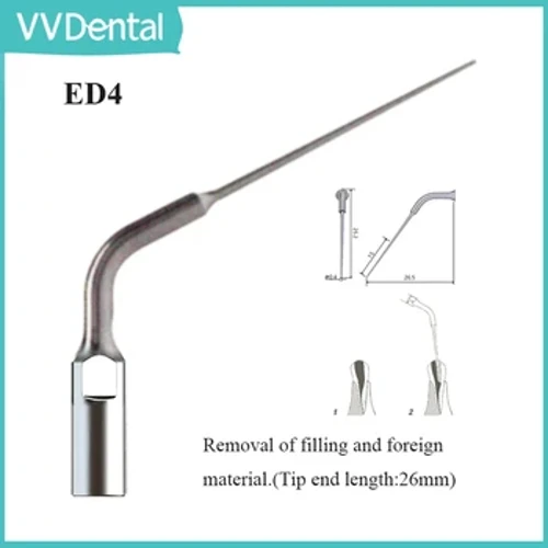 I-VVDental Ultrasonic Dental Scaler Endo Amathiphu ED4 Endodontic File Scaling Tips for SATELEC/DTE Handpiece