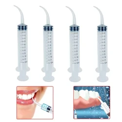 Strzykawka do irygacji stomatologicznej z zakrzywioną końcówką 12 ml jednorazowe narzędzie stomatologiczne do użytku przez dentystę materiały eksploatacyjne w stomatologii