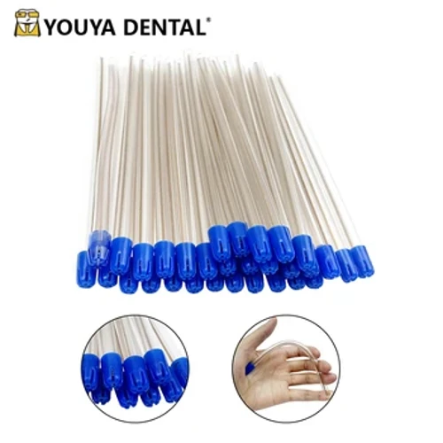 100pcs Ejector seile Indiúscartha Fiaclóireachta Aspirator Tube Cúram Béil Ábhair Inchaite Fiaclóir Clinic Leideanna Súchán Imleabhar Íseal