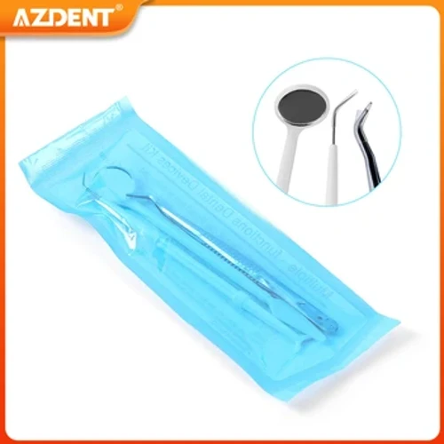 AZDENT 3 pièces/Kit pince à miroir buccal dentaire Explorer pince Kit de sonde Instruments jetables consommables dentaires à usage unique