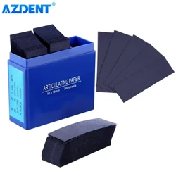 300 listů/krabice AZDENT Dentální artikulační papír Velikost 55*18mm Modré proužky Péče o zuby v ústech Tloušťka 1,0 mm Spotřební materiál pro stomatologii