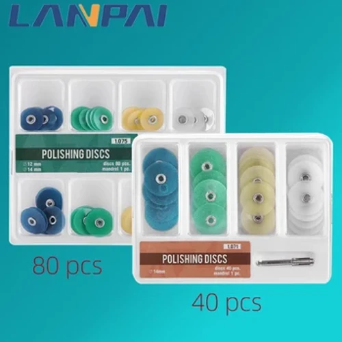 Lanpai Đánh Bóng Nha Khoa Đĩa Tổng Nha Khoa Vật Tư Tiêu Hao Sọc 40/80 Chiếc Nha Khoa Soflex Đĩa Đánh Bóng Nha Sĩ Nhạc Cụ