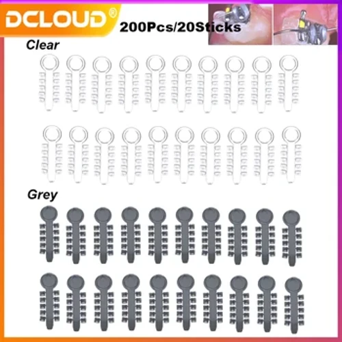 200Pc Nha Khoa Chỉnh Nha Xoay Nêm Vật Tư Tiêu Thụ Đầm Xoay Xoắn Miếng Lót Cho Archwire Chân Đế Nẹp Chất Liệu Điều Trị