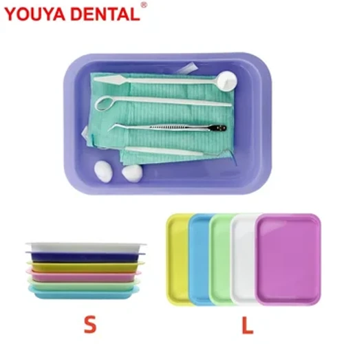 Plateau d'instruments de dentisterie stérilisable, palettes en plastique Autoclavables, outils de dentiste, plateaux plats, Accessoires consommables 1 pièces