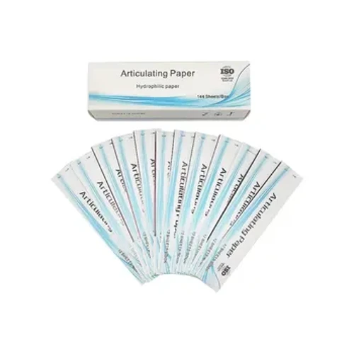 144 tờ/hộp Giấy khớp nối nha khoa Dải giấy cắn hai mặt màu xanh/đỏ Giấy thấm nước 100μm Vật tư tiêu hao của Denspay
