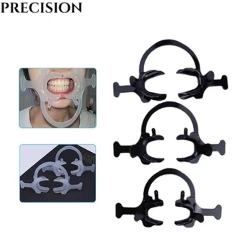 Cheek Lip Disposable Cheek Retractor จัดฟันเปิดปากประเภท C เปิดด้านข้างโปร่งใสวัสดุสิ้นเปลืองทันตกรรมเครื่องมือทันตแพทย์