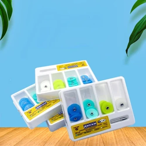 1.071 Đĩa đánh bóng nha khoa Giảm tổng đường viền Mandrel Vật tư tiêu hao nha khoa Sọc 40 chiếc