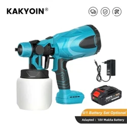 Gunna Sprae Leictreach KAKYOIN 800ML Spraeire Péinte Gan sreang Troscán Gluaisteán Cumhdach Cruach Airbrush Ag luí Do Battery Makita 18V