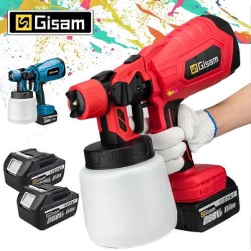 Gwn Chwistrellu Trydan Diwifr 1000ML Batri Aildrydanadwy Chwistrellwr Paent Gwn ​​Dodrefn Cotio Dur Brws Awyr Ar Gyfer Cartref DIY