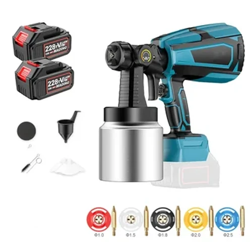 Điện 1000ML Xịt Không Dây Máy Phun Sơn Nội Thất Ô Tô Thép Phủ Thép Bình Bơm Phun 5 Vòi Phun Tương Thích Cho Makita Pin