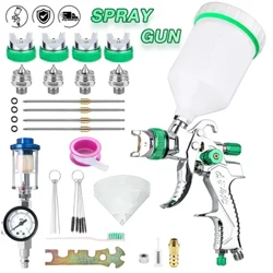 Gwn Chwistrellu Proffesiynol HVLP Newydd 1.4mm 1.7mm 2.0mm 2.5mm Gwn Chwistrellu Awyr Diwifr Cartref Car Symudol Paent Chwistrellu Gwn Offer Awyr