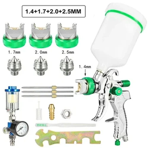 HVLP Chuyên Nghiệp Xịt 1.4/1.7/2.0/Đầu Phun Thép 2.5 Mm Trọng Lực Xịt Xe Di Động Sơn Xịt tự Làm SprayPaint Bộ
