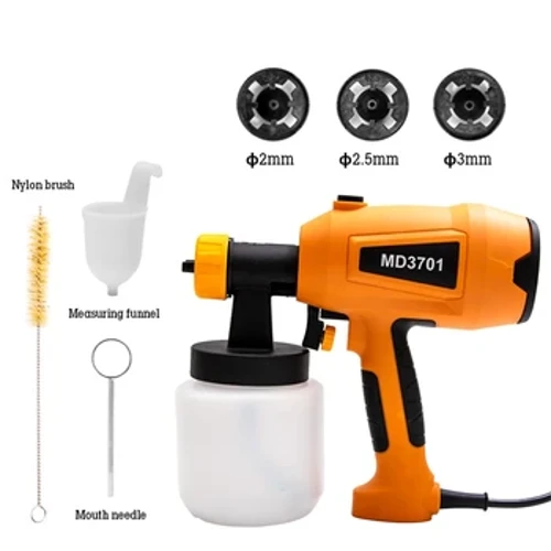 Elektrická striekacia pištoľ 550 W 3 dýzy 800 ml HVLP Akumulátorový rozprašovač farieb Airbrush Rozprašovač farieb pre domácnosť Ovládanie prietoku Jednoduché striekanie