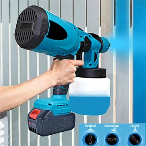 Điện 800ML Xịt Cao Cấp Không Dây Máy Phun Sơn HVLP Tự Động Nội Thất Thép Lớp Phủ Bình Bơm Phun Cho Makita Pin 18V