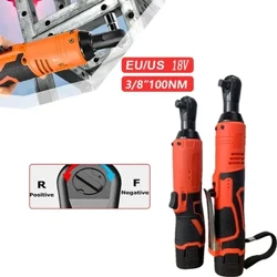 12V/18V Impact Wrench Cordless Rechargeable Electric Wrench 3/8 Intshi ye-Right angle Ratchet Wrenches Impact Driver Power Tool