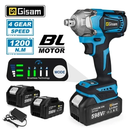 1200N.M Mô Men Xoắn Điện Không Chổi Than Tác Động Cờ Lê 1/2 Inch Điện Không Dây Cờ Lê Tua Vít Dụng Cụ Điện Cho Makita Pin 18V