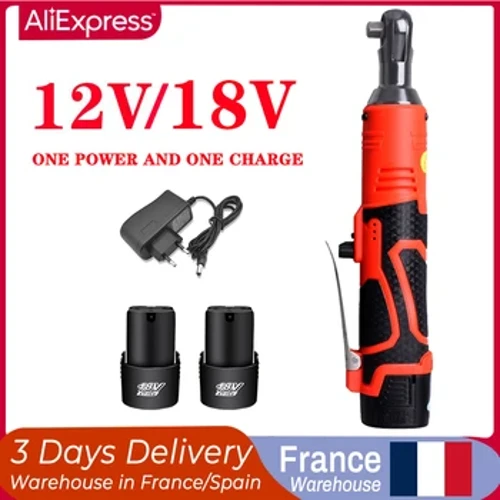 12V/18V Impact Wrench Cordless Rechargeable Electric Wrench 3/8 Intshi ye-Right angle Ratchet Wrenches Impact Driver Power Tool