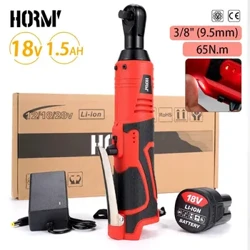 Hormy 3/8 Inisi Uea Fa'aeletise Uila 65Nm Itu Sa'o Ratchet Ui 18V Rechargeable Ta'avale Toe Fa'aleleia Mea Fa'atonu Set Su'e