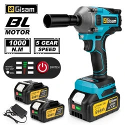 1000N.M Brushless Electric Impact Wrench Wrench ya Umeme isiyo na waya 1/2 inch Screwdriver Socket Power Tools kwa Makita 18V Betri