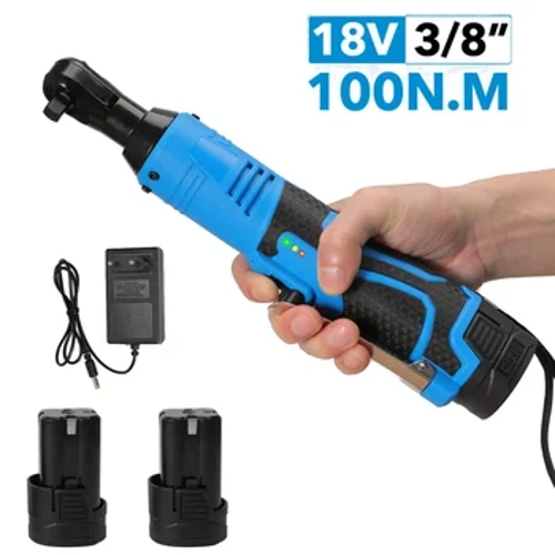 18V Uea Fa'aeletise Uea 100Nm Itu Sa'o Ratchet Ku'ini A'afiaga Toe fa'aaogaina 3/8 Inisi Ta'avale Toe Fa'aleleia Meafaigaluega Set Angle Wrench