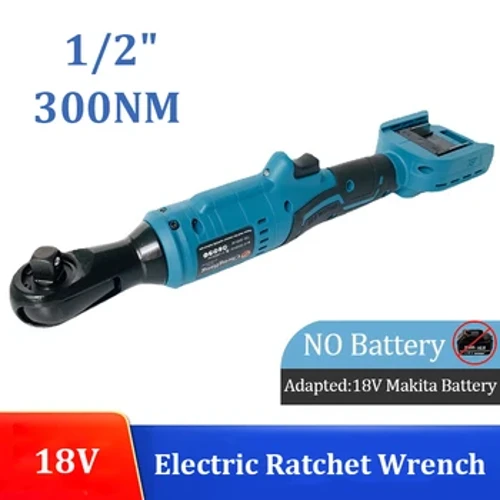 Cheie electrică cu clichet 300NM 1/2'' Unelte de mână cu clichet în unghi drept Cheie fără fir Scule electrice pentru baterie Makita 18V