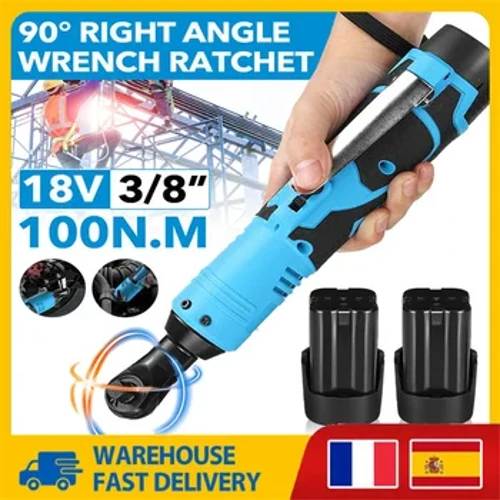 18V Impact Wrench Cordless Rechargeable Electric Wrench 3/8 Intshi ye-Right Angle Ratchet Wrenches Impact Driver Power Tool