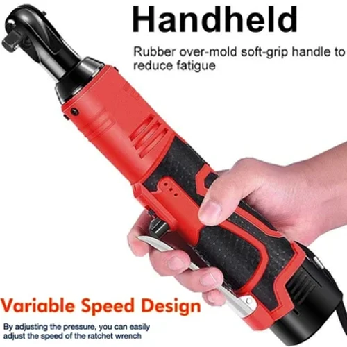 12V/18V Cordless Electric Screwdriver Wrench 3/8 Inch Right Angle Ratchet Wrench Impact Drill Removal Screw Nut Car Repair Tool